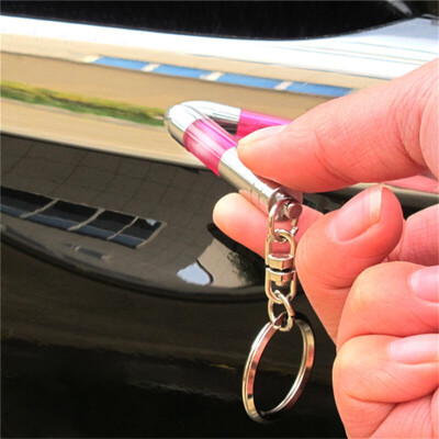 

Fashion Anti-static Keychain Key Ring Built-in LED Emitter Car Interior Accessories Car Key Chain Wholesale Gift