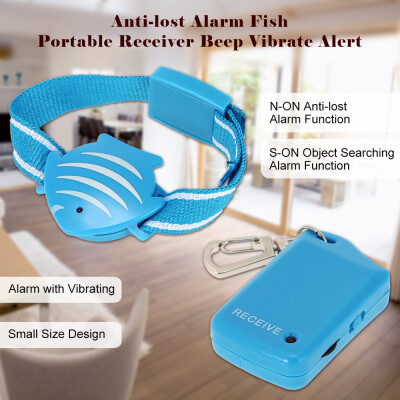 

Anti-lost Alarm Fish Wristband Portable Receiver Beep Vibrate Alert for Child Elderly Pet Locator