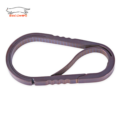 

EDCGEAR Spring Clip Hook -shape Keychain Carabiner Double Gated Hang Buckle