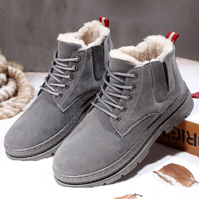 

Mens Winter cotton shoes Warm snow boots Martin boots
