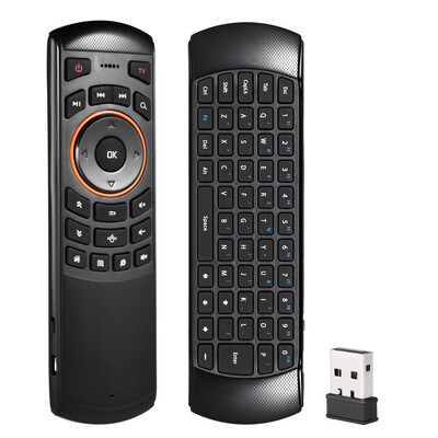 

Mini 24GHz Wireless QWERTY Keyboard Air Mouse Handheld Remote Control 6 Gxes Gyroscope for Windows Mac OSLinux Android TV Mini