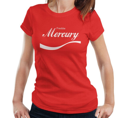 

Freddie Mercury Coke Logo Womens T-Shirt
