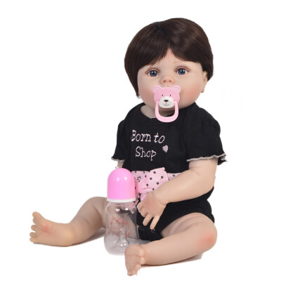 

Long Synthetic hair Reborn Baby Dolls For Girl Toy 23 Full Body Silicone Vinyl Babies Doll Realistic New Born Bebe Toddler HOT