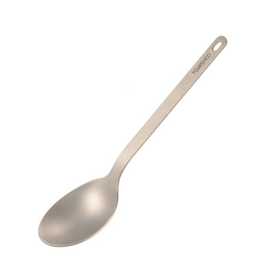 

TOMSHOO Titanium Tableware Dinner Spoon Cutlery Flatware for Home Outdoor Camping