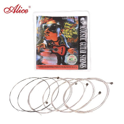 

Alice A306 Series Acoustic Folk Guitar Strings Set Stainless Steel Wire Steel Core Silver-plated Copper Alloy Wound 6pcs Set Su