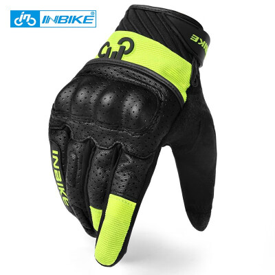 

INBIKE Motorcycle Gloves Leather Motorbike Gloves Autumn Summer MTB Road Bike Gloves Cycling Gloves For Motorcycle Bicycle