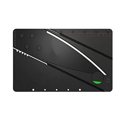 

Authentic Credit Card Sized Folding Knife with Black Blade