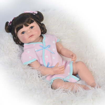 

Hot Sale 23 Inch Reborn Alive Girl Doll 57 cm Full Body Vinyl Lifelike Baby Doll Toy For Sale Kids Christmas Gift Best Playmate