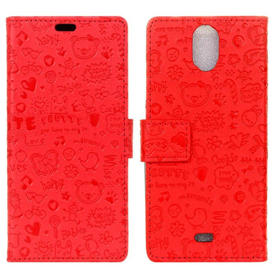 

MOONCASE Wiko Sunny3 Plus Little Witch Leather Case - Red