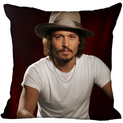 

Johnny Depp Hot Sale Pillow Case High Quality New Years Pillowcase Decorative Pillow Cover For Wedding Decorative Christmas