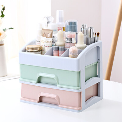 

Vilscijon Wei simple drawer cosmetic storage box multi-function plastic storage box desktop finishing box dressing table skin care products shelf color 2274