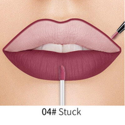 

Fashion Women 20 Colors 2 In 1 Lip Gloss&Lip Liner Matte Liquid Lipstick