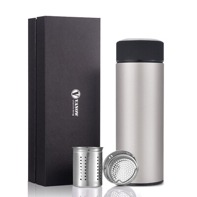 

British Vanow Tea Water Separation Cup Double 316 Stainless Steel Cup Office Portable Water Cup 500ml Star River Gold