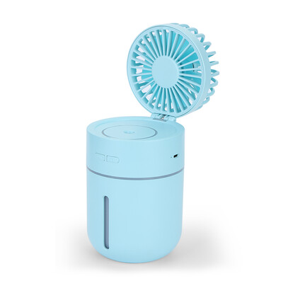

Birthday gift small fan humidifier Tanabata Valentines Day gift for girlfriend mini fan to send girl wife girlfriends classmates creative practical blue