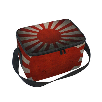 

ALAZA Insulated Lunch Box Misc Flag Of Japan Lunch Bag for Men Women Portable Tote Bag Cooler Bag