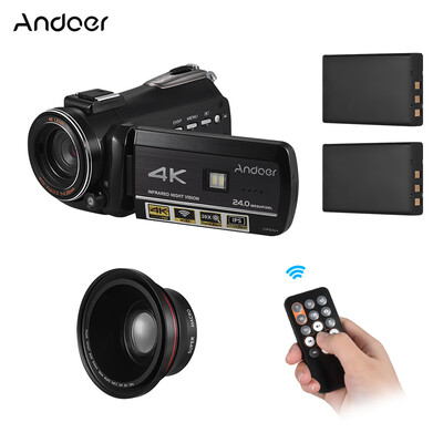 

Andoer AC3 4K UHD 24MP Digital Video Camera Camcorder DV Recorder 30X Zoom WiFi Connection IR Night Vision 31 Inch IPS LCD Touchs