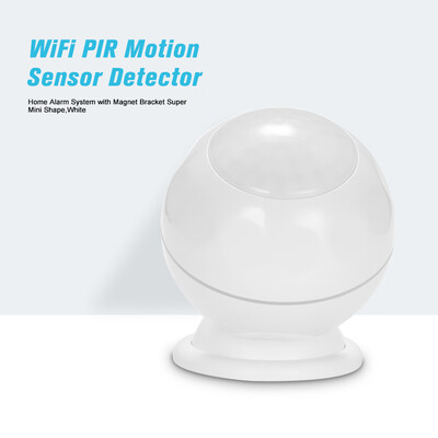 

WiFi PIR Motion Sensor Detector Home Alarm System with Magnet Bracket Super Mini ShapeWhite