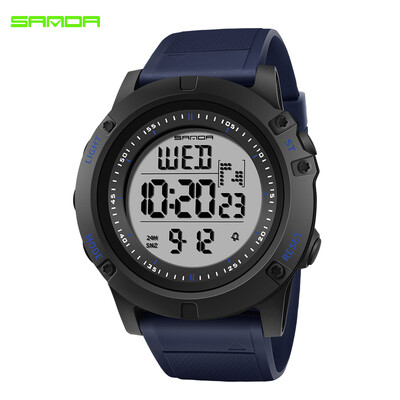 

SANDA 372 Electronic Sport Watch Men Waterproof Watches Digital LED Back Light Wristwatch for Male Clock