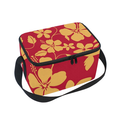 

ALAZA Lunch Box Insulated Lunch Bag Large Cooler Tote Bag Hawaiian Hula Pattern for Men Women Girls Boys