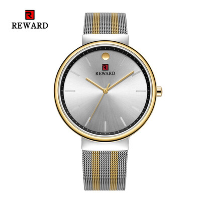 

REWARD RD63062M Mens Steel Belt Waterproof Ultra-thin Business Quartz Watch