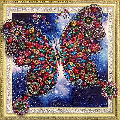 

5d Diamond Painting Embroidery Cross Stitch Mosaic DIY Kit Floral Butterfly Rhinestone Home Decor