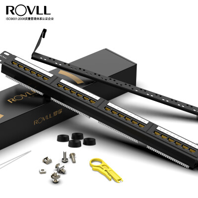

Rover ROVLL network distribution frame Super five 24 port engineering grade gold-plated socket 1U rack RVCAT5E1924