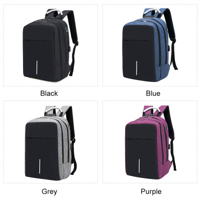 

Multifunction Oxford Laptop Backpack Anti-theft Large Capacity Backpack Schoolbag with Lock & External USB Charging Port