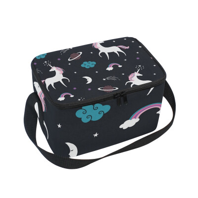 

ALAZA Lunch Box Insulated Lunch Bag Large Cooler Tote Bag Patern With Unicorns for Men Women Girls Boys