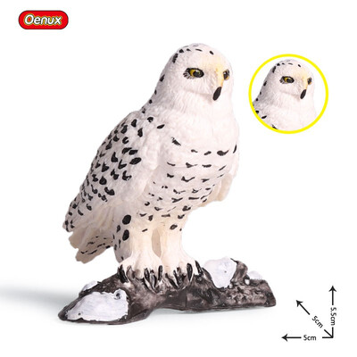 

Oenux Original Paradise Birds Flamingos Ara Seagull Pelican Snowy Owl Figurines High Quality PVC Animal Action Figure Child Toy