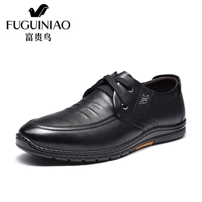 

FuGUINIAO Mens Fashion Casual Toe Layer Leather Strap Fashionable Comfort S993715 Black 40