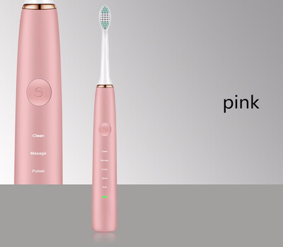

Sonic electric toothbrush adult Free Shipping high frequency vibration soft hair brush head safe waterproof Family essential