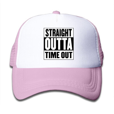 

Straight Outta Timeout Snapback Hat Adjustable Back Mesh Cap For Little Kid