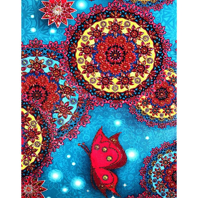 

5d Diamond Painting Embroidery Cross Stitch Mosaic DIY Kit Floral Butterfly Rhinestone Home Decor