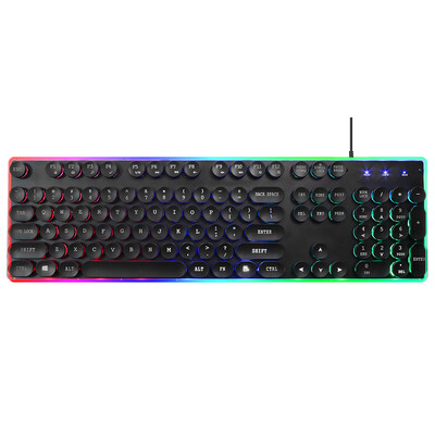 

ZERODATE KB202 Wired Gaming Backlit Mechanical Keyboard 104-Key with Customizable Lighting Effects ABS USB Wired Keyboard for Gami