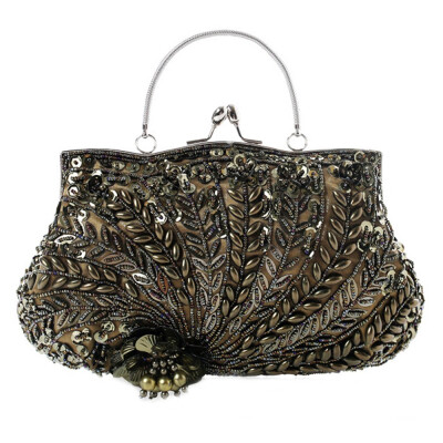 

Vintage Women Beaded sequin Evening Handbags Ladies Wedding Shoulder Bag Crossbody Bag Ladies Purse Wallet