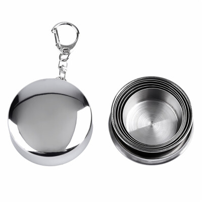 

Stainless Steel Portable Outdoor Camping Collapsible Cup Telescopic Keychain