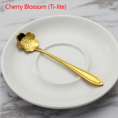 

NeillieN Stainless steel spoon coffee spoon cherry spoon Golden Rose spoon companion gift spoon creative gift spoonladle