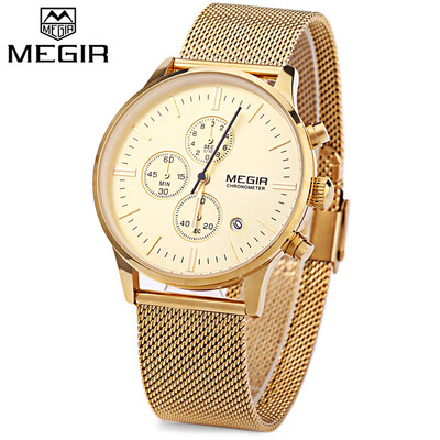 

MEGIR M2011 Men Fashion Quartz Watch Luminous Pointer Calendar Chronograph Wristwatch