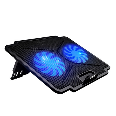 

COOLCOLD K24 Laptop Cooler Ultra-Thin Portable Adjustable Folding Ventilator USB 2 Cooling Fans Notebook Radiator
