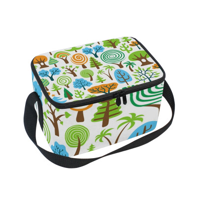 

ALAZA Lunch Box Different Kinds Of Tree Insulated Lunch Bag Large Cooler Tote Bagfor Men Women