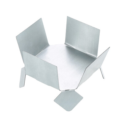 

Portable Folding Stainless Steel Pot Holder Plate with Tray Solid Fuel Alcohol Stove Burner