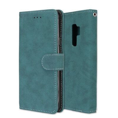 

MOONCASE Samsung Galaxy S9 Vintage Scrub 3 Card Case - Blue