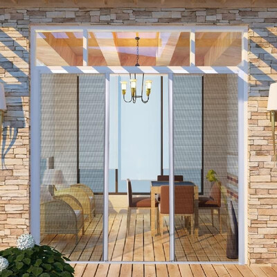 

White Sliding Insect Screen for Double Doors 846"x846