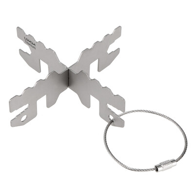 

Lixada Titanium Alcohol Stove Rack Cross Stand Outdoor Camping Stove Stand Support Rack