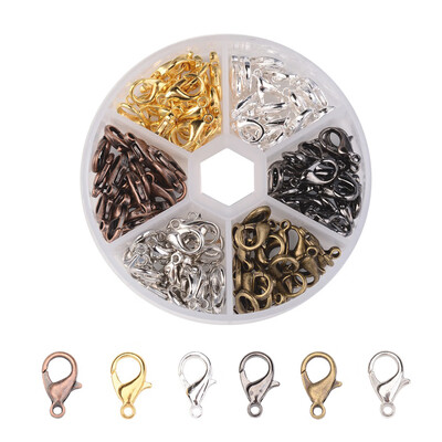 

1 Box 120PCS 6 Colors Metal Lobster Claw Clasps Buckle DIY Jewelry Beaded Bracelet Necklace Accessories