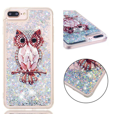 

Glitter Liquid Case for Iphone 7 Plus Iphone 8 Plus Fashion Pattern Bling Rugged Shockproof Soft TPU Cover