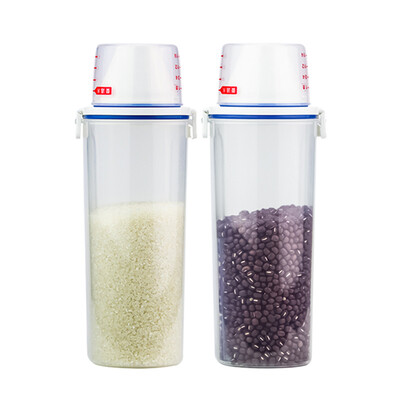 

And Worldlife 2kg Japanese rice box cereal sealed cans multi-functional environmental protection storage tank rice cylinder flour barrel pest control moisture-proof rice barrel with handle 2 Pack M-1031