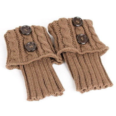 

Stylish Comfortable Calf Cover Warm Socks Set Winter Knitting Twist Calf Enveloped Short Sock