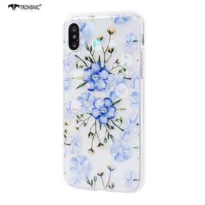 

Tronsnic Flowers Phone Case for iPhone 5 5s SE Shiny Laser Soft Cases for Transparent Covers