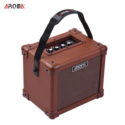 

AROMA AG-10A Portable Acoustic Guitar Amplifier Amp Speaker 10W with Microphone Interface Audio Input